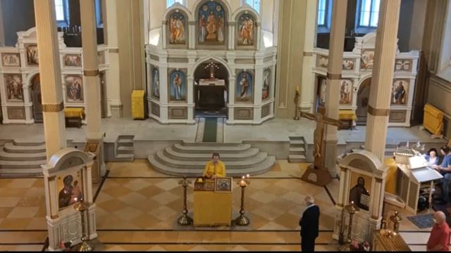 Проповедь о. Олега Батова на всенощной Недели Всех святых, в земле Русской просиявших. 03.07.2021 смотреть онлайн