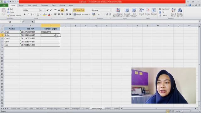 Cara Sensor Digit Terakhir No. HP atau NIK di Excel | Tutorial Excel Pemula - by kakphp смотреть онлайн