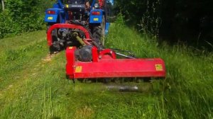 Китайская косилка-мульчер AGL 145 (для высокой травы, кошение сбоку и под углом)