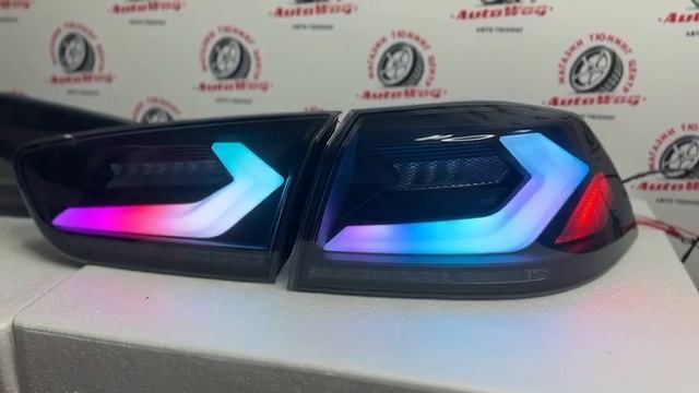 Стопы Фонари Mitsubishi Lancer 10 2007-2015 с функцией RGB смотреть онлайн