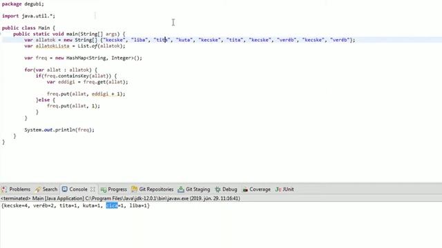 Java Érettségi Tutorial: Elemek számolása (Frequency Mapek) смотреть онлайн