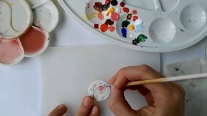 Акриловая краска на эпоксидной смоле  Комплект "Маки"