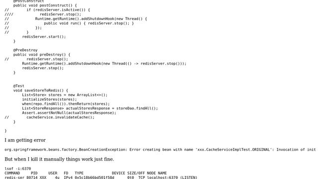 How to force stop/kill Spring Redis embedded server programmatically? смотреть онлайн