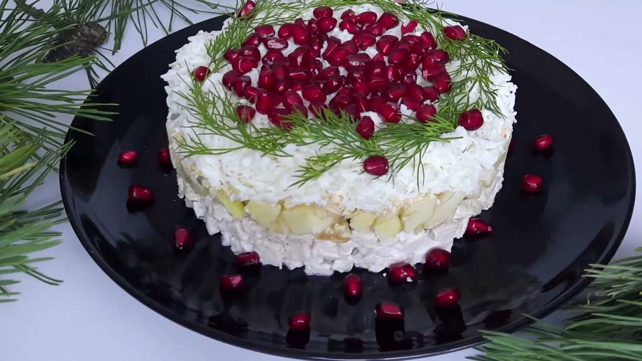 Сытный, мясной САЛАТ ЗИМНИЙ. Из самых доступных продуктов. смотреть онлайн