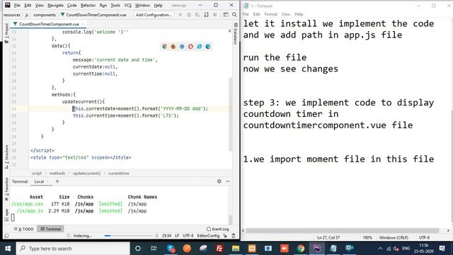 How to make moment.js digital clock with vue.js and laravel [part-2] смотреть онлайн