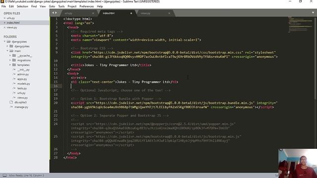 Make a jokes web app with Django in 20 minutes смотреть онлайн