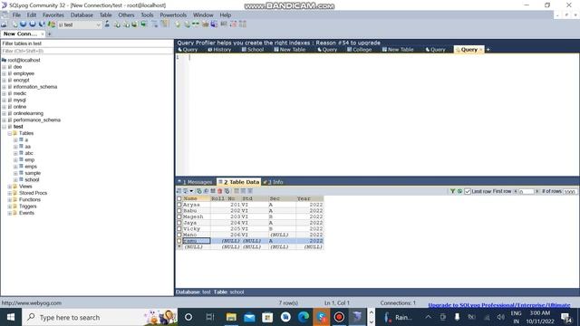 How do you create a table and insert data in SQL смотреть онлайн