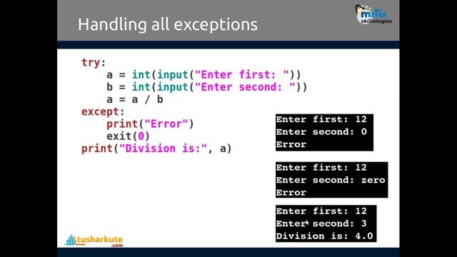 चला शिकूया पायथॉन : व्हिडिओ ९ ( Exceptions- Python in Marathi Language ) смотреть онлайн