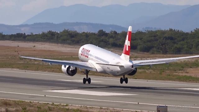 Swiss - Bombardier CSeries CS300 HB-JCA - Landing at Dubrovnik Airport LDDU/DBV смотреть онлайн