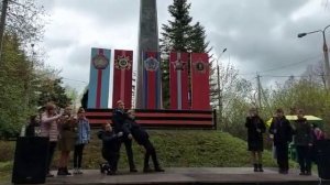 Песня "От героев былых времен" с инсценировкой.