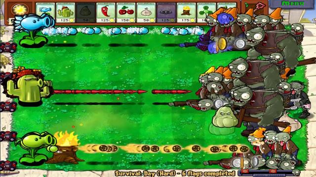 Plants vs Zombies - Snow Pea ICE + Cactus + Peashooter Fire vs Zombies смотреть онлайн