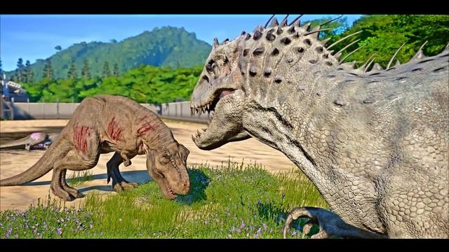 Scorpius Rex vs BUMPY, TORO, I-REX, T-REX, Ceratosaurus Camp Cretaceous ? JURASSIC WORLD EVOLUTION смотреть онлайн