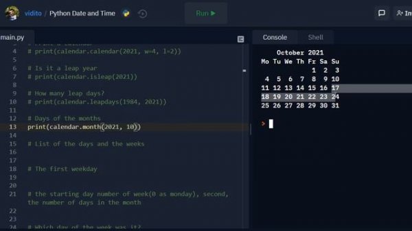 Python Calendar Module