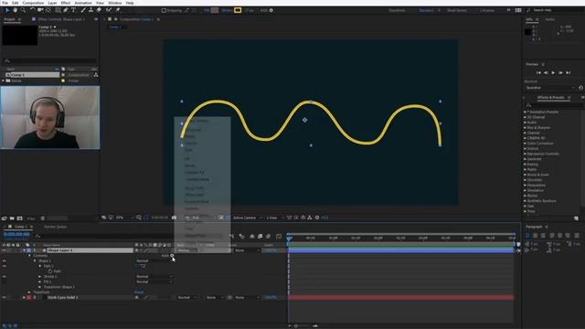 Animate a line along a path you create in After Effects ✔ смотреть онлайн