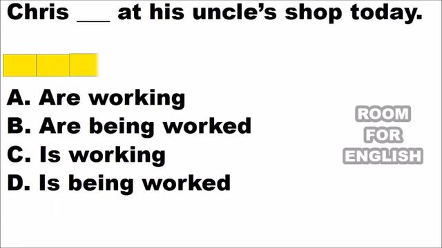 Present Continuous Tense Test 10 - Present Continuous Exercise / Present Progressive Quiz