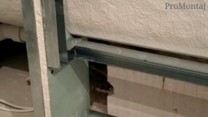 экран для ванны с нишей для ног и подсветкой. Монтаж гипсокартона.