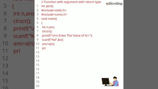 function with argument with return value | c language смотреть онлайн