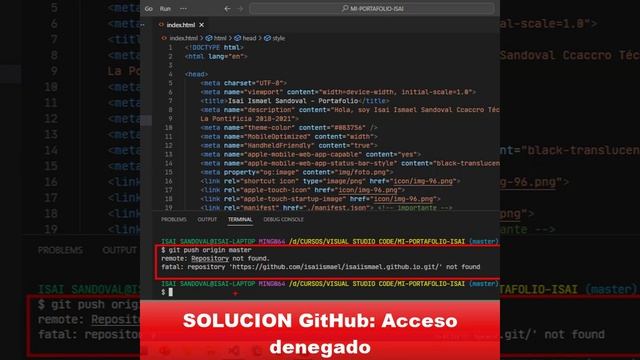 ?Solución de Acceso Denegado al hacer git push en GIT | GITHUB #git #github смотреть онлайн