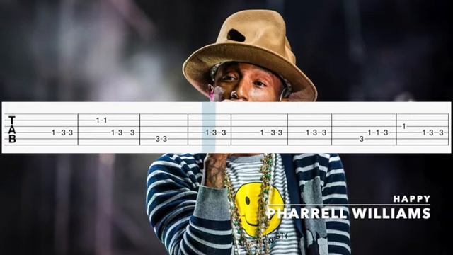 Pharrell Williams - Happy (Guitar Tab/Tutorial) смотреть онлайн
