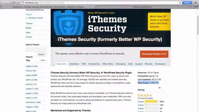 Wordpress Plugin - iThemes Security em Português PT/BR 720p смотреть онлайн