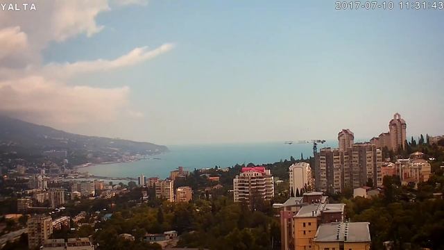 Камера - Ялта, Крым 2017-07-10. День за 5 минут