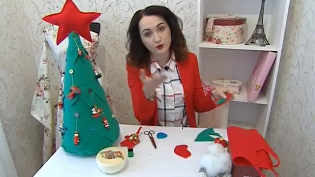Новогодняя игрушка птичка из фетра - Домашнее ателье смотреть онлайн