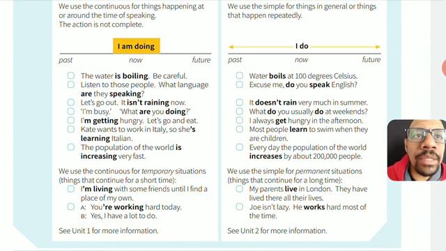 Unidade 3 - Present Continuous and Present Simple 1 (I am doing and I do) - Grammar in use смотреть онлайн