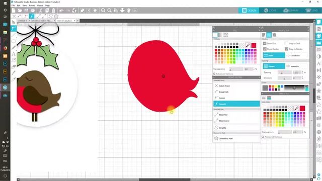 A Christmas Robin Silhouette Studio Process Video #1 смотреть онлайн