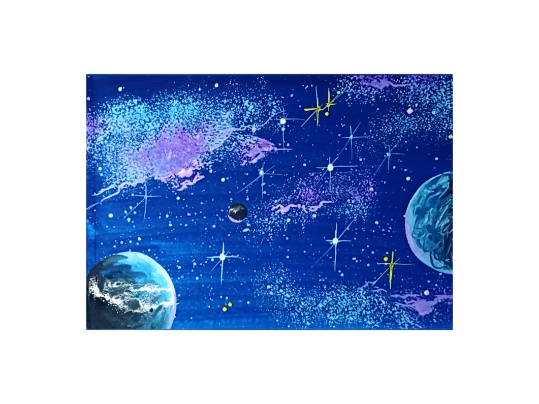 Как легко и просто нарисовать космос гуашью. смотреть онлайн