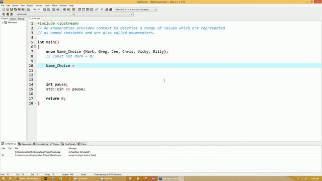 13. Enumeration - enum in C++ Programming Tutorial смотреть онлайн