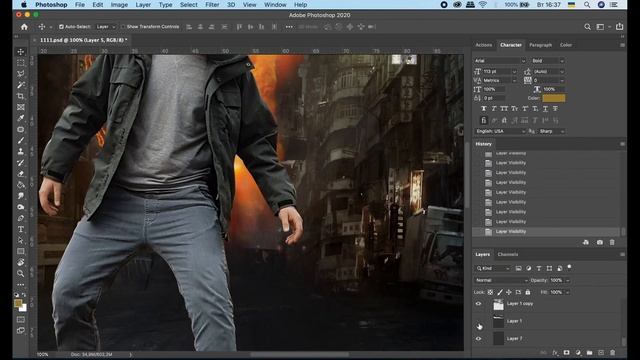 Обработка фото в в стиле постапокалипсис. SPEED-ART смотреть онлайн