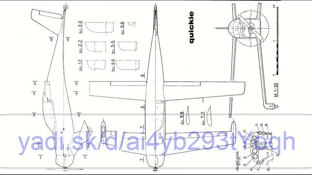 Quickie Plan бесплатно чертежи самолета # 88 смотреть онлайн