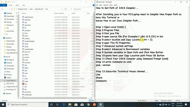 How to set JAVA Compliler Path || Java Language || Java language ka path kese set kare? смотреть онлайн