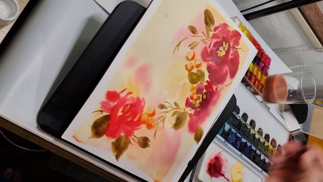 Floral Painting with Daniel Smith Watercolors & Holbein Designer Gouache смотреть онлайн