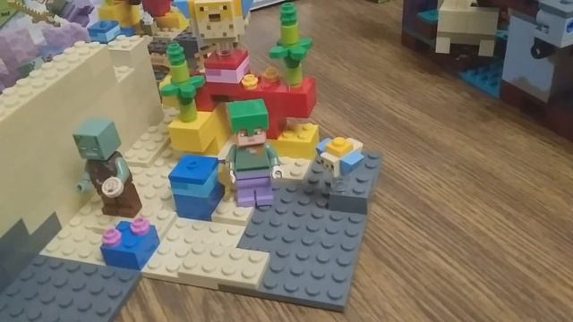 Апгрейд набора Лего Майнкрафт 21164 "Коралловый риф". смотреть онлайн