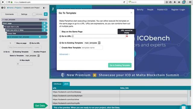 ParseHub Tutorial: Loop through a List of URLs смотреть онлайн