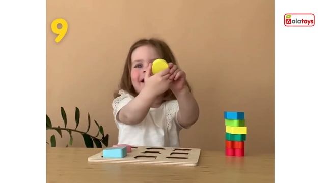 Сортер Вкладыш Alatoys развивающий деревянный Монтессори игрушка для детей смотреть онлайн