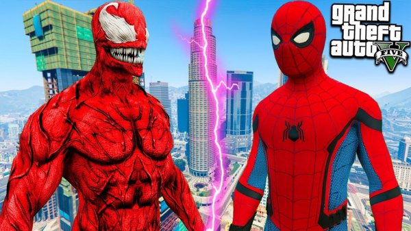 КАРНАЖ ПРОТИВ ЧЕЛОВЕКА ПАУКА В ГТА 5 МОДЫ! CARNAGE SPIDER MAN ОБЗОР МОДА В GTA 5! ИГРЫ ВИДЕО MODS