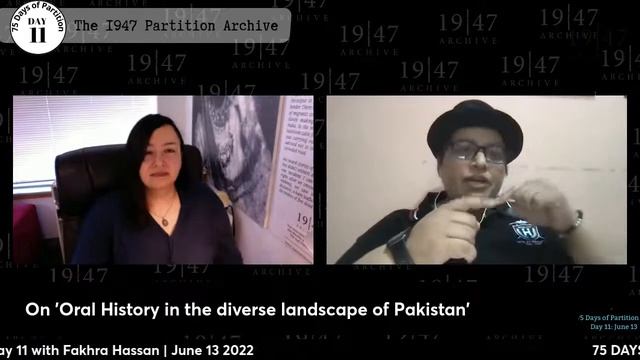 Day 11 of '75 Days of Partition' - Oral History in the diverse landscape of Pakistan смотреть онлайн