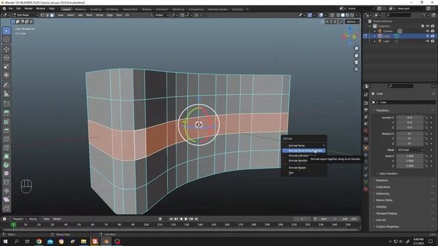 How to Extrude along Normal or Individual faces | Blender Tutorial смотреть онлайн