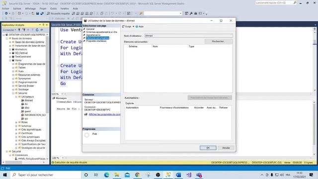M8 - Bases de données SQL Server - Part51 - Sécurité en SQL - Grant, Revoke, Deny & différences смотреть онлайн