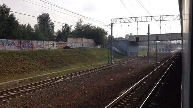 Курский вокзал - Реутов. из окна тамбура электрички смотреть онлайн