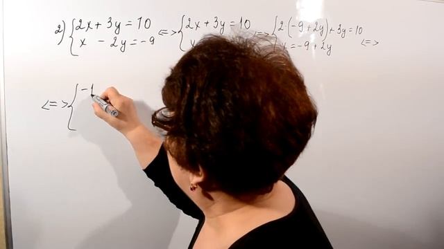 Решение систем уравнений методом подстановки. смотреть онлайн