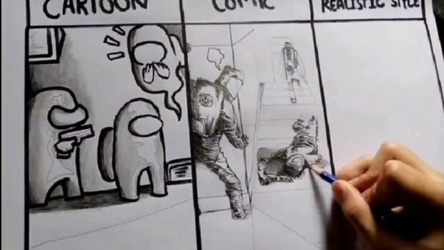 AMONG US CHARACTERS | Cartoon /Comic /Realistic (style) | Drawing Among Us смотреть онлайн