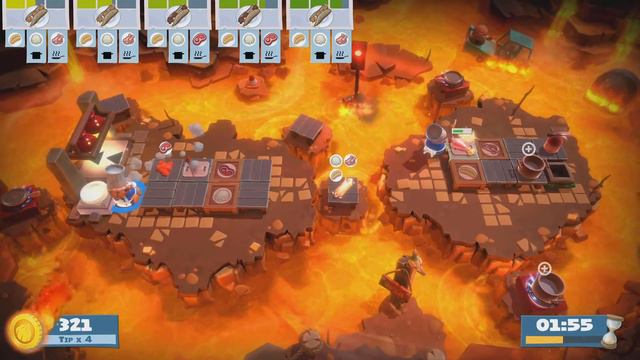 Overcooked 1 Level 5-4 4 Stars Solo