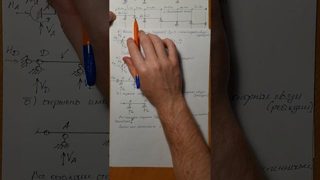 Статически определимая многопролетная балка. Построение эпюр внутренних усилий M,Q. Часть 1 смотреть онлайн