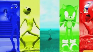 Разноцветный Танцевальный Челлендж Инопланетян Соник X против аниме девочки 2 ЧАСТЬ