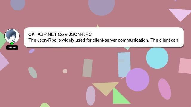 C# : ASP.NET Core JSON-RPC смотреть онлайн