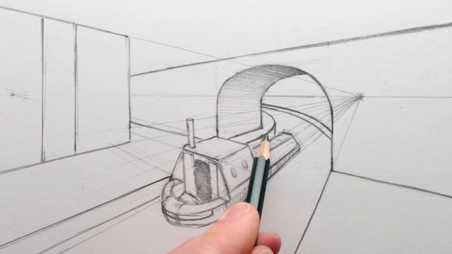 How to Draw Perspective: A Bridge and Narrow Boat смотреть онлайн