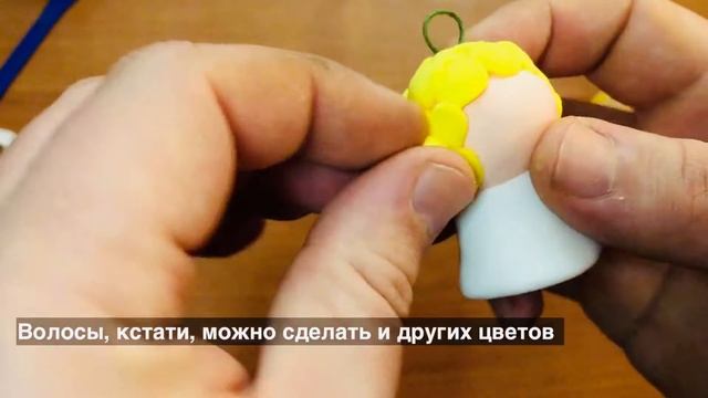 Как слепить ангела из легкого пластилина. Рождественская поделка. Лепка для начинающих смотреть онлайн